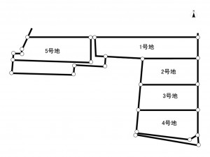 大東市三箇、土地の間取り画像です