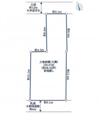 大阪市鶴見区茨田大宮、土地の間取り画像です