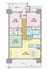 大阪市鶴見区焼野、マンションの間取り画像です