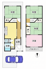 大東市西楠の里町、中古一戸建ての間取り画像です