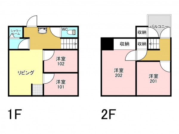 大東市新町、中古一戸建ての間取り画像です
