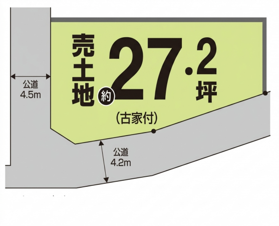 大東市谷川、土地の間取り画像です