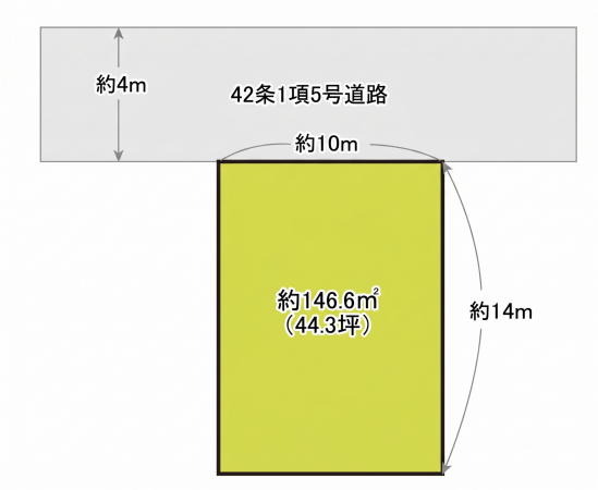 大東市中楠の里町、土地の間取り画像です