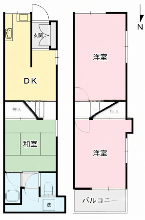 大東市西楠の里町、中古一戸建ての間取り画像です