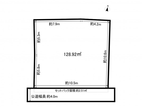 大東市中垣内、土地の間取り画像です