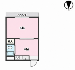 大阪市鶴見区浜、収益物件/マンションの間取り画像です
