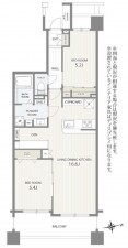 仙台市泉区高玉町、マンションの間取り画像です