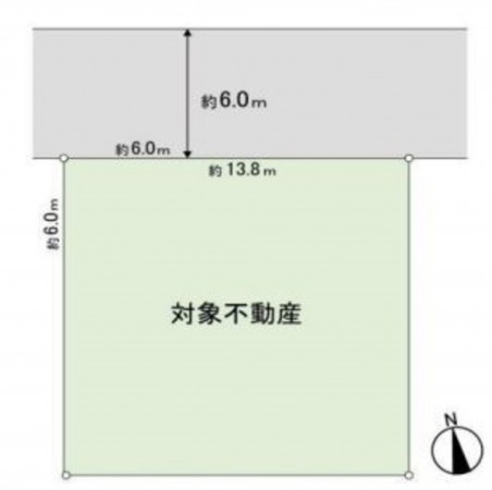 仙台市青葉区川平、土地の間取り画像です