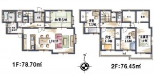 仙台市太白区、中古一戸建ての間取り画像です