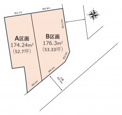 仙台市泉区南光台南、土地の間取り画像です