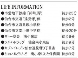 仙台市若林区、新築一戸建ての画像です