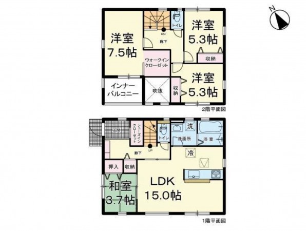 仙台市青葉区台原、新築一戸建ての画像です