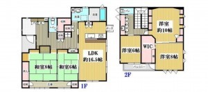 仙台市青葉区、中古一戸建ての間取り画像です