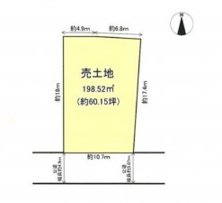 仙台市泉区泉ケ丘、土地の間取り画像です