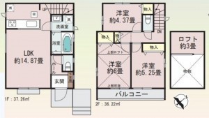 仙台市泉区虹の丘、新築一戸建ての画像です