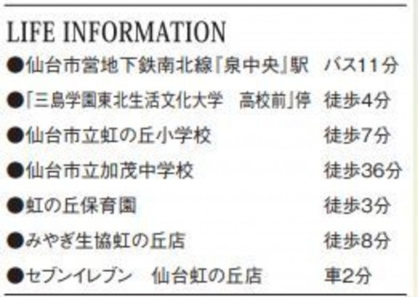 仙台市泉区虹の丘、新築一戸建ての画像です