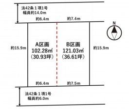 仙台市泉区虹の丘、土地の間取り画像です