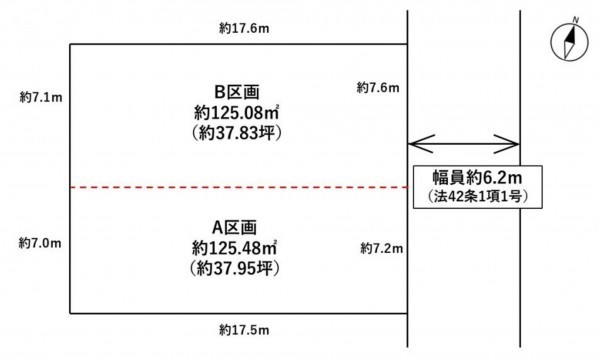 仙台市若林区、土地の間取り画像です