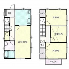 仙台市泉区本田町、中古一戸建ての間取り画像です