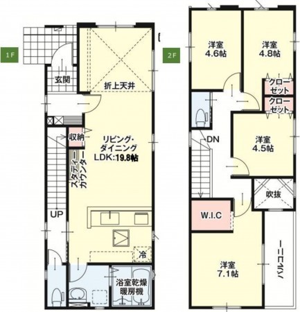 仙台市泉区泉ケ丘、新築一戸建ての画像です