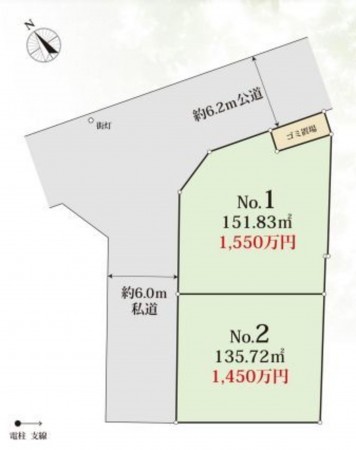 仙台市青葉区国見、土地の間取り画像です