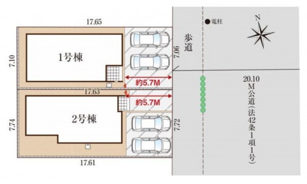 仙台市宮城野区、新築一戸建ての画像です