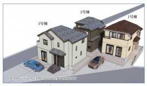 仙台市宮城野区、新築一戸建ての間取り画像です