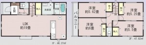 仙台市若林区、新築一戸建ての画像です