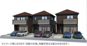 仙台市若林区、新築一戸建ての画像です