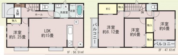 仙台市若林区、新築一戸建ての画像です