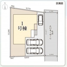 仙台市若林区、新築一戸建ての画像です
