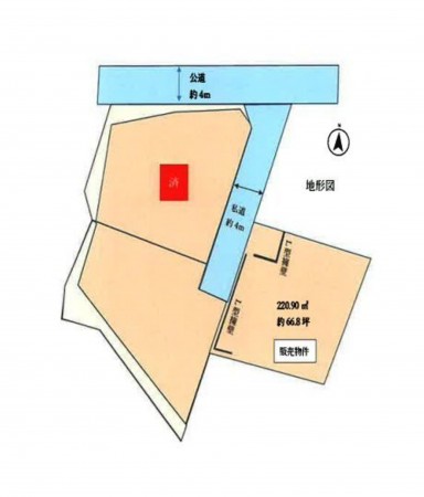 仙台市泉区根白石、土地の間取り画像です