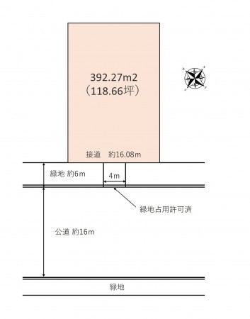 仙台市泉区長命ケ丘、土地の間取り画像です