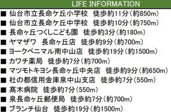 仙台市泉区長命ケ丘、新築一戸建ての画像です