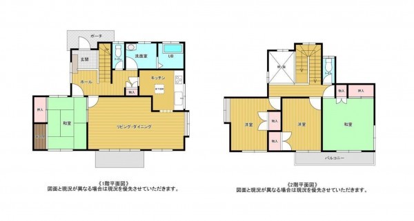 仙台市泉区虹の丘、中古一戸建ての間取り画像です