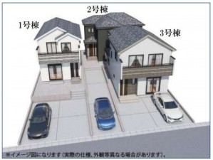 仙台市宮城野区、新築一戸建ての間取り画像です