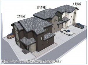 仙台市宮城野区、新築一戸建ての間取り画像です