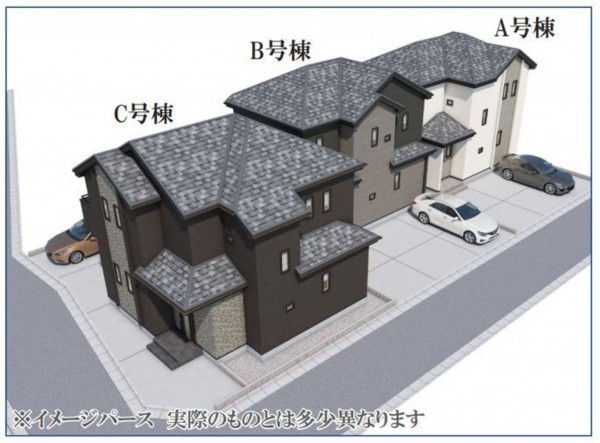 仙台市宮城野区、新築一戸建ての間取り画像です