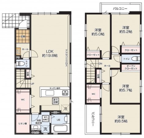 仙台市泉区上谷刈、新築一戸建ての画像です