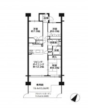 仙台市泉区八乙女中央、マンションの間取り画像です