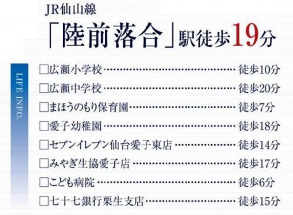 仙台市青葉区愛子東、新築一戸建ての画像です