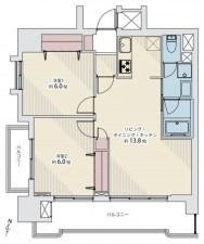 仙台市青葉区、マンションの間取り画像です