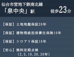 仙台市泉区将監、新築一戸建ての画像です
