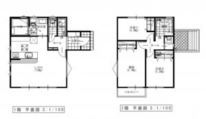 仙台市泉区長命ケ丘、新築一戸建ての間取り画像です