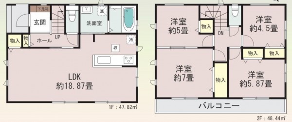 仙台市若林区、新築一戸建ての画像です
