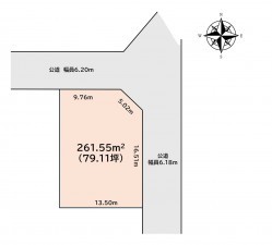 仙台市泉区長命ケ丘、土地の間取り画像です