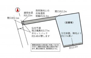 仙台市青葉区国見、土地の間取り画像です