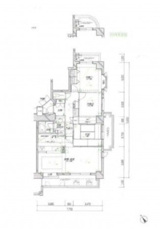 仙台市泉区桂、マンションの間取り画像です