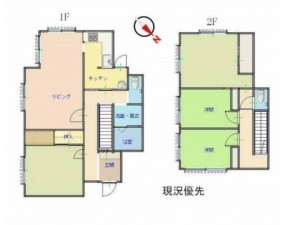 仙台市青葉区国見ケ丘、中古一戸建ての間取り画像です