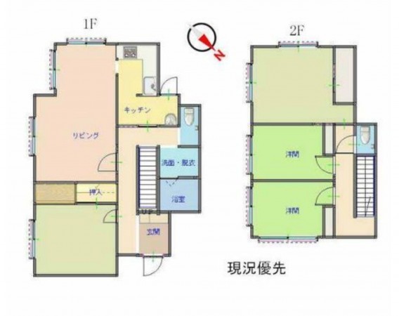 仙台市青葉区国見ケ丘、中古一戸建ての間取り画像です